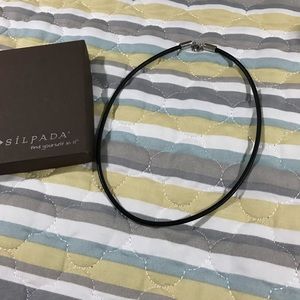 Silpada Black leather necklace